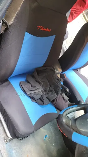 Blue Black Light Fabric Washable Seat Covers