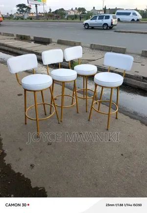 White and Gold, Kitchen Stools or Counter Bar Stools 