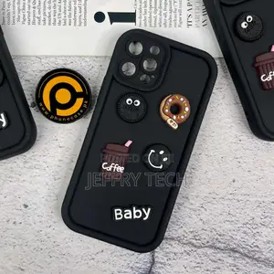 iPhone 11 Pro Max Donut Coffee Cookie Icons Silicon Case