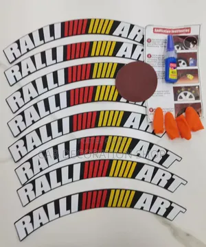 Ralliart Rubber Permanent Tire Stickers 8pc