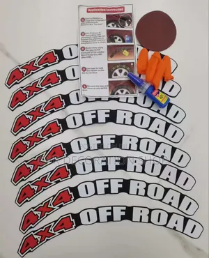 4x4 of Road Permanent Rubber Tire Stickers