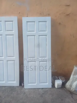 White Mahogany Solid Security Door