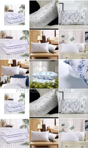 White Patterned Fibre Bedpillows