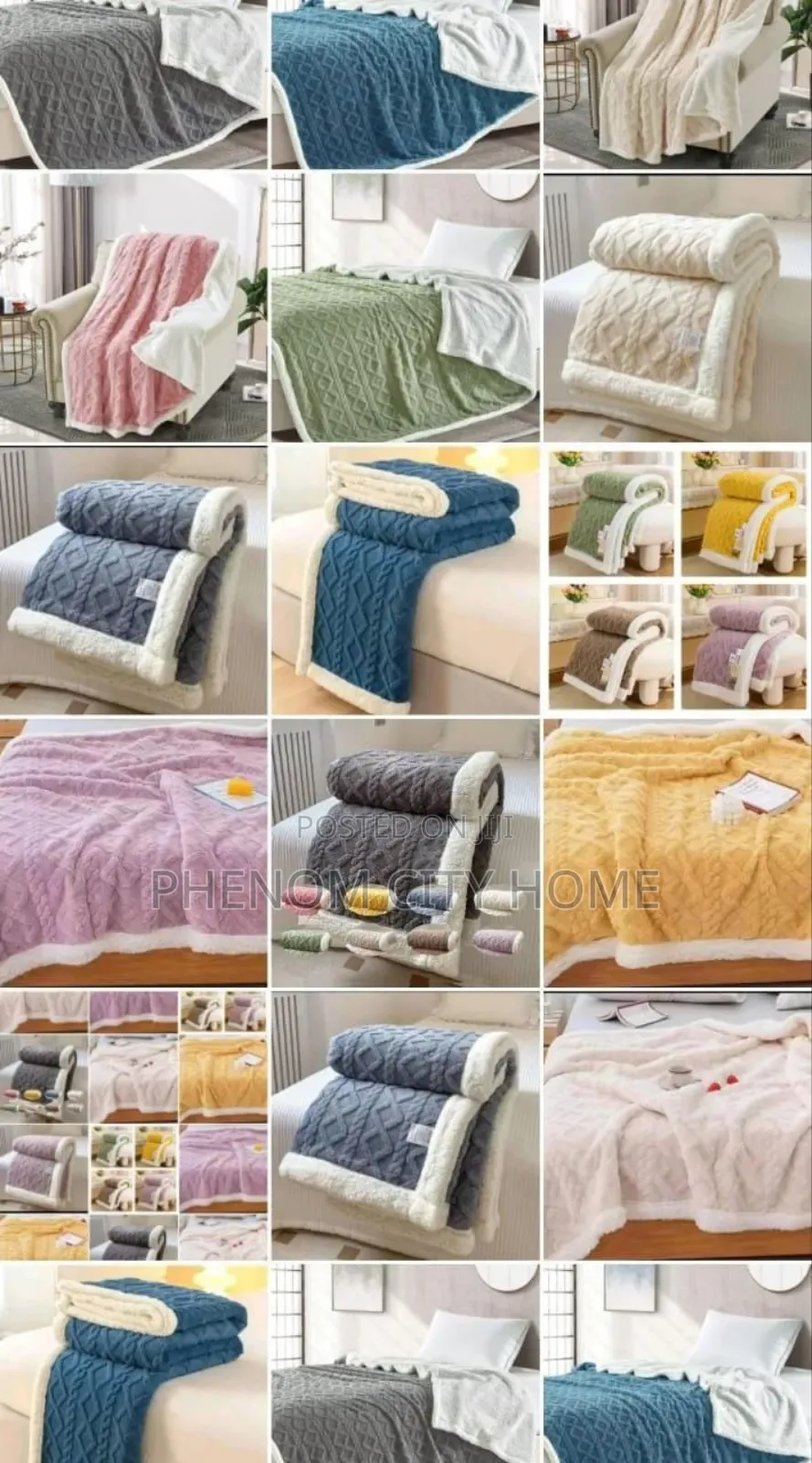 Warm Sherpa Woolen Throwblanket Available
