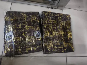 Black 3piece Marble Ready Curtains