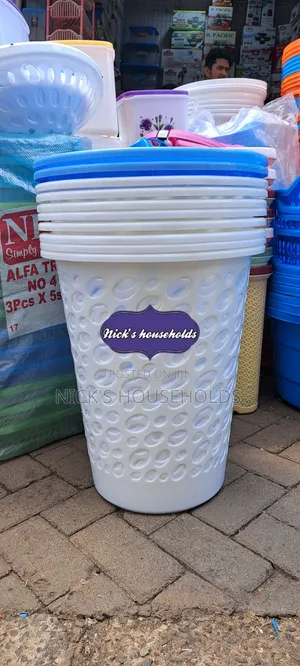 Perforated Plastic Basket for Laundry