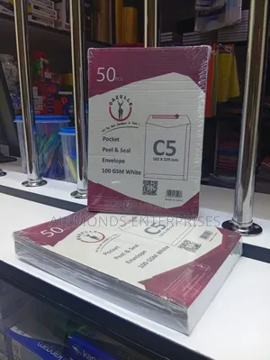 A Packet of Gazelle C5/A5 Peel Seel White Envelope- 50pcs