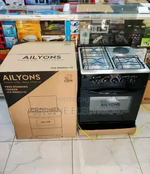 Electric Oven/ 60 by 60 Ailyons Free Standing Cooker F/98