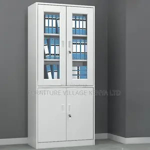 Cabinets:Two-Door Utility Cabinet for Office Storage