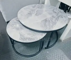Unbreakable *Luxury Pure Marble Top Nesting Coffee Tables*