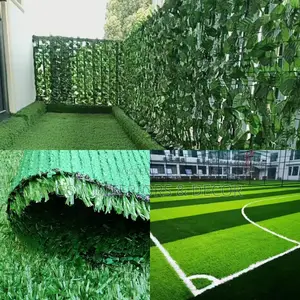 Green Grass Carpets With Leafy Balcony Fence