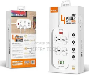 Ldnio Smart 2500w Power Extension With 4 Power Sockets
