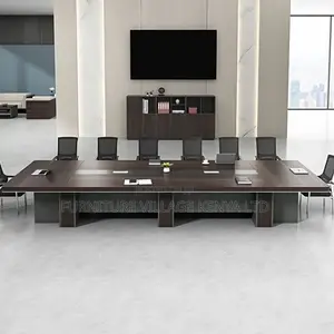 Boardroom Table:3-Meter Elegant Wood Collaboration Table