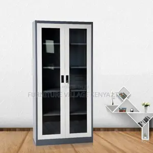 Cabinets:Heavy-Gauge Steel 2-Door Filing Office Cabinet