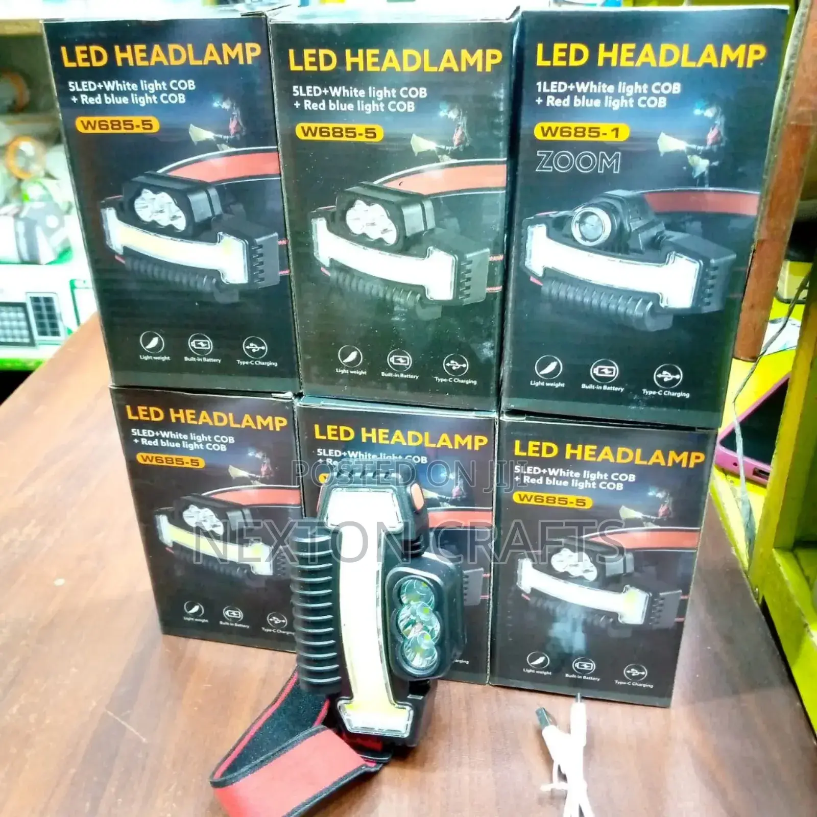 Generic Head Lamp 3 Led+Cob High Power Headlight