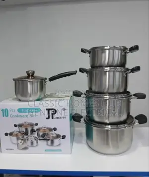 Cookware Set 10 Pieces Jp Stainless Steel
