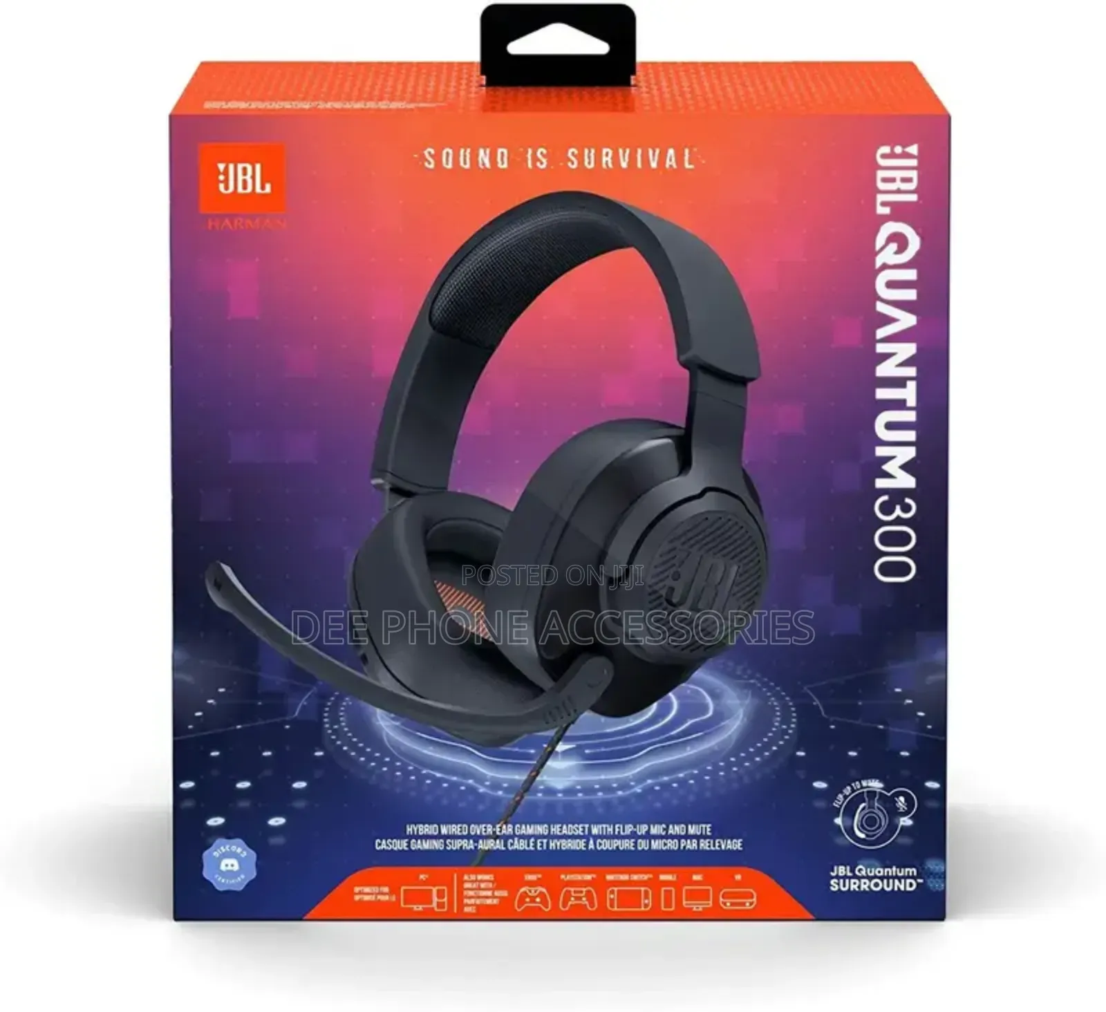 JBL Quantum 300 Wired Headphones