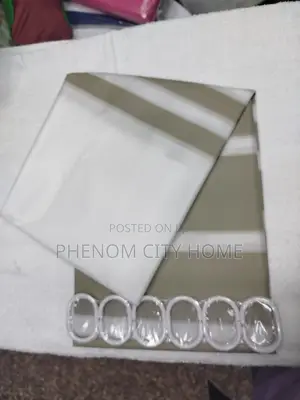 Bage/White Shower Curtains