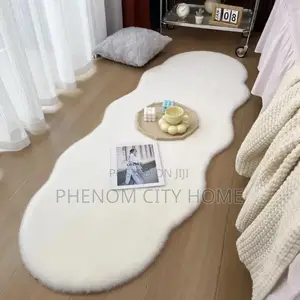 White Rabbit Fur Faux Mats
