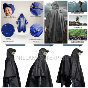 High Quality Unisex Adult Rain Poncho With Cap*