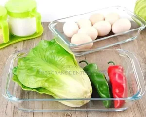 Signature Baking Pan Set of 2 Pieces Rectangular Glass