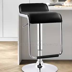 Home Chairs:Adjustable Leather Bucket-Seat Bar Stool