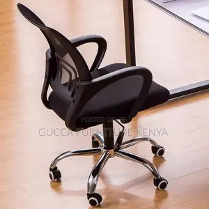 Office Chairs: Mid Back Comfortfit Black Swivel Office Chair