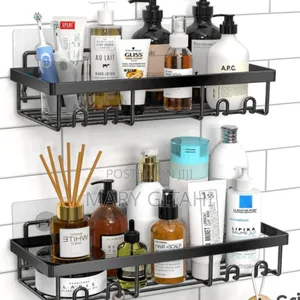 Multipurpose 2pcs Set Tshower Caddy Shelf/ Wall Organizer*