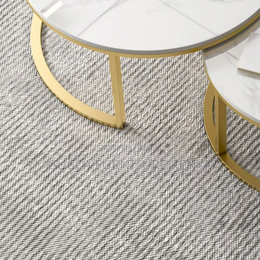 Coffee Tables:Stackable Round Coffee Table With Steel Frame"