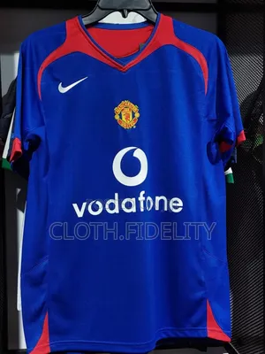 Retro Vodafone Blue Manchester United Jersey
