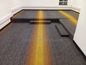 Grey Golden Carpet Tiles Look