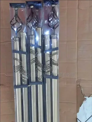 2m Double Silver Curtain Rod for Both Curtain and Sheer
