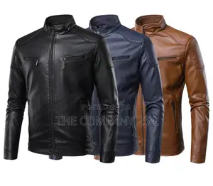 Quality Leather Men Business Casual Plain Jackets
