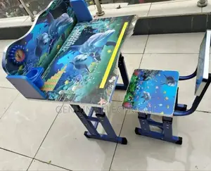 Kids Study Desk and Chair Set Height Adjustable