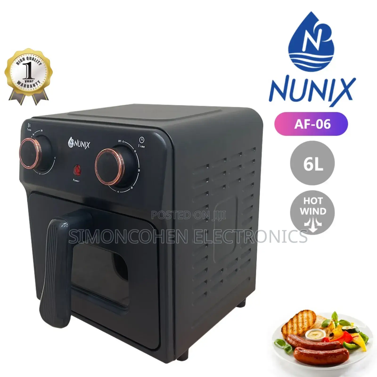 6 Litres Nunix Air Fryer
