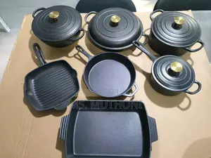 Black 11pcs Cast Iron Cooking Pots*