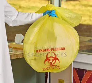 50pcs- 18l High Density Yellow Infectious Medical Waste Bag.