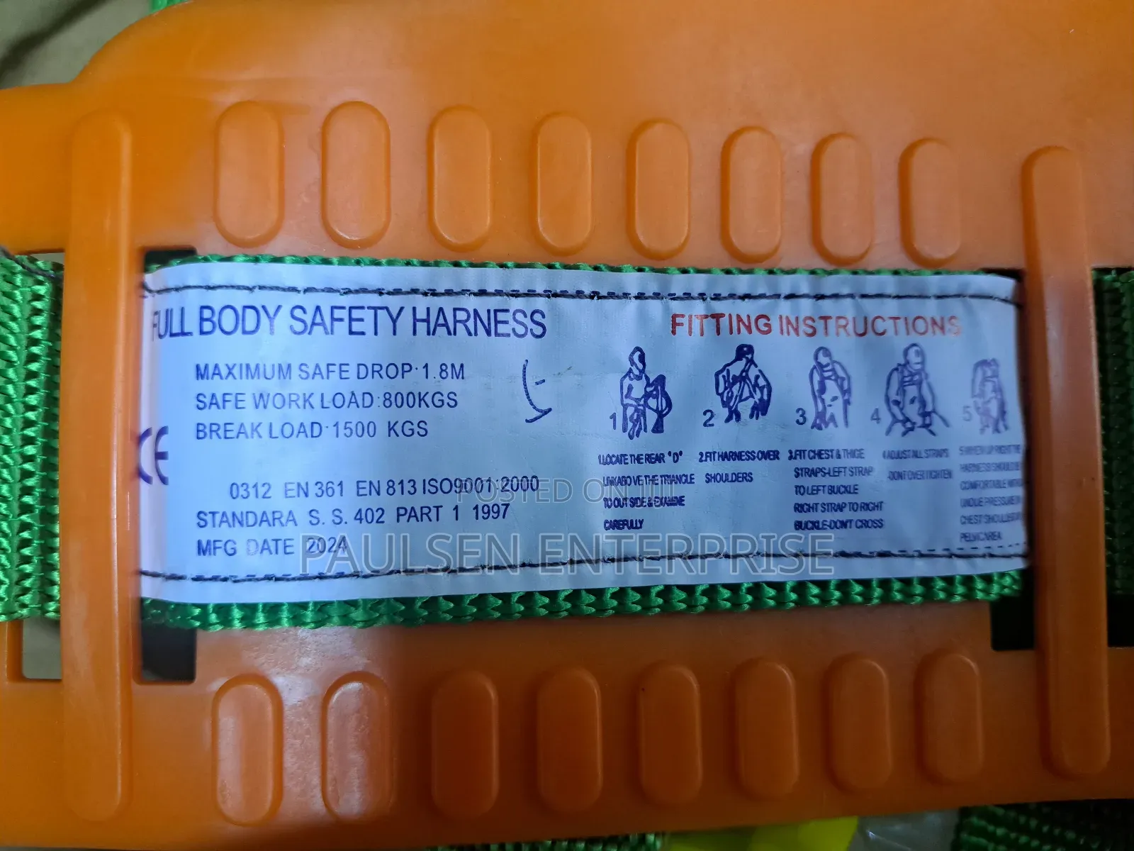 Single Hook Saftey Harness