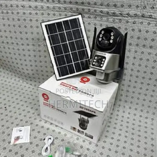 Solar Powered 4g Dual Lens 4mp Security Camera Outdoor-