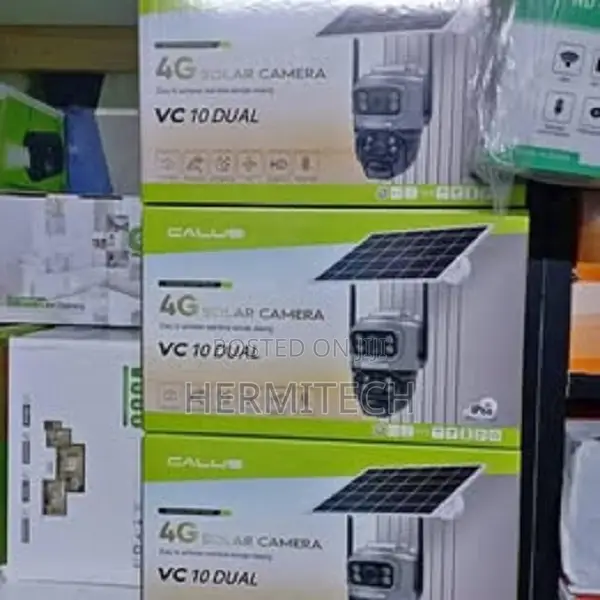 Solar Powered 4g Dual Lens 4mp Security Camera Outdoor-