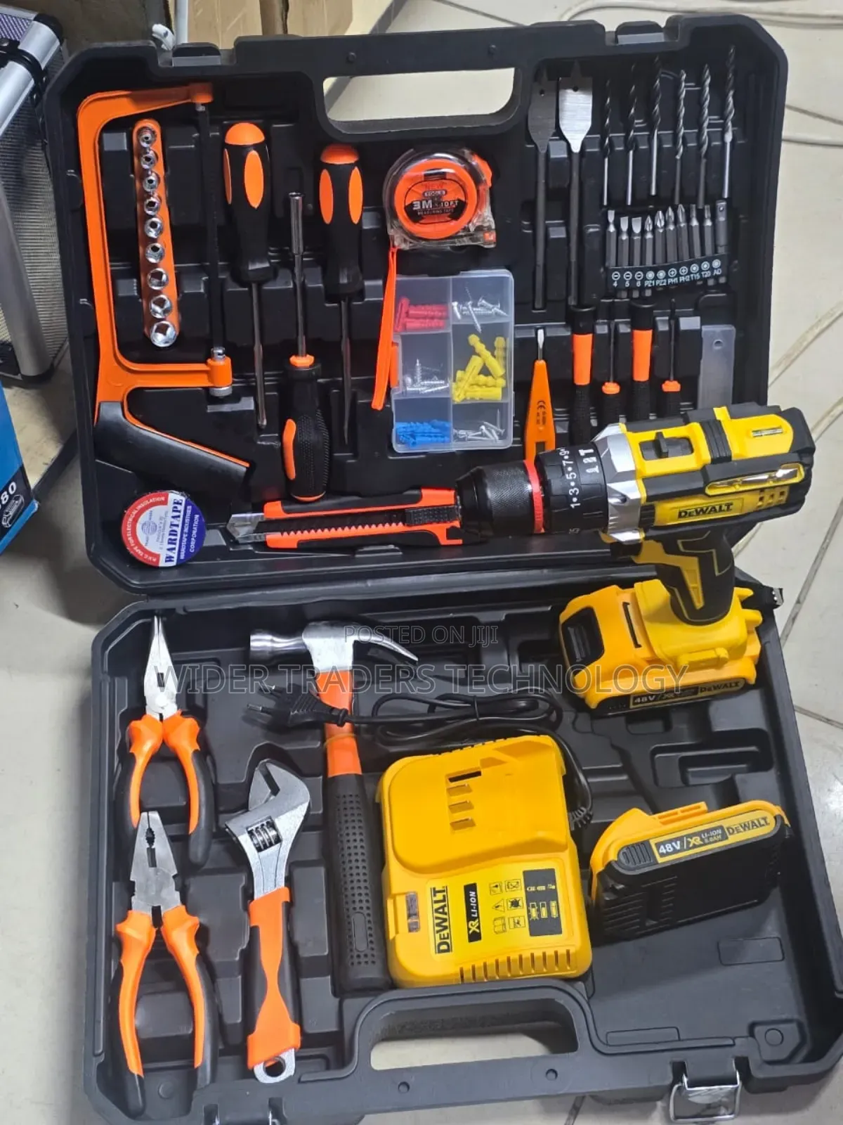 Dewalt 48v With 13mm Metallic Chuck 
108pcs Toolkit