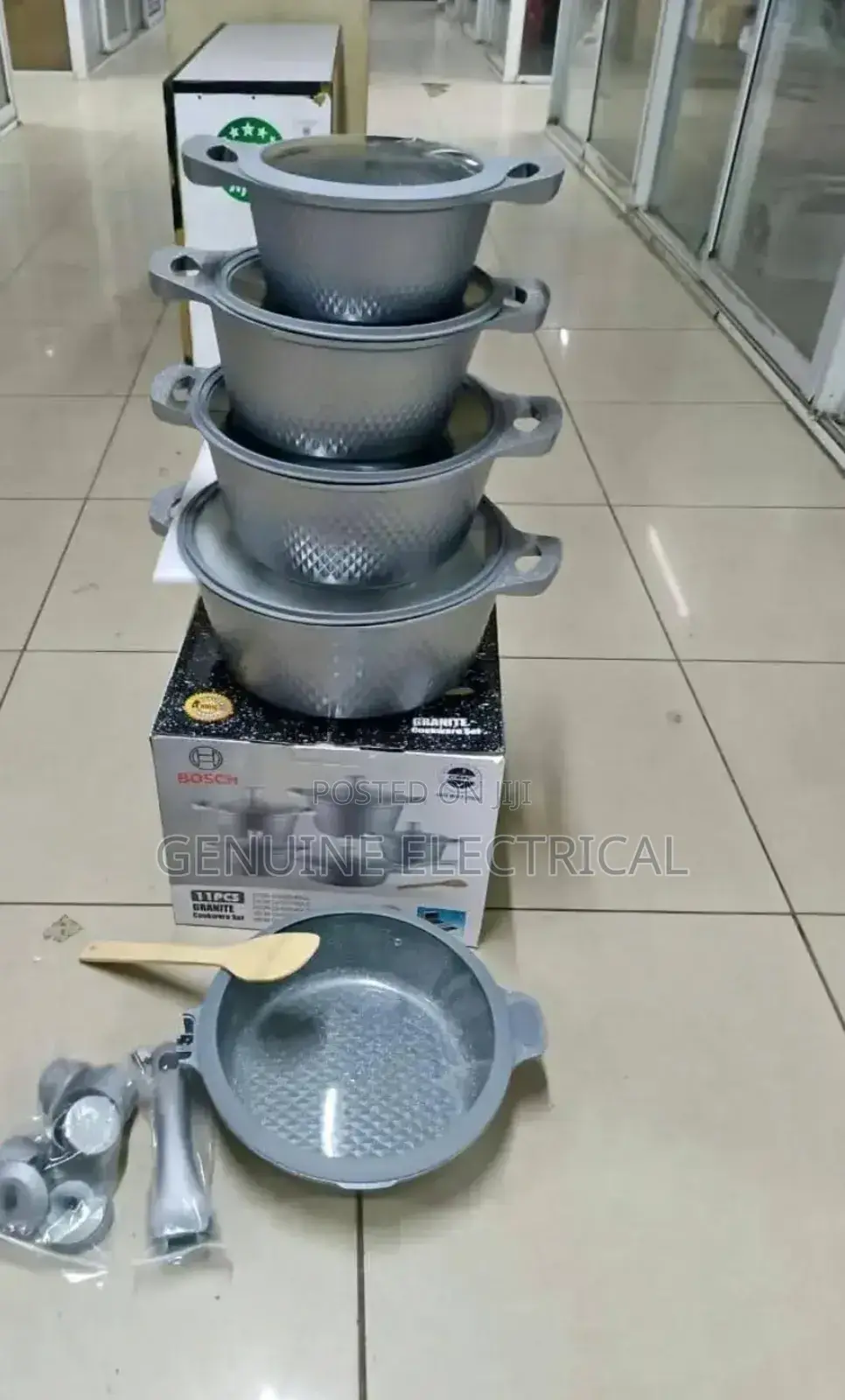 11pc Silicone Rubber Bosch Granite Cookware Set