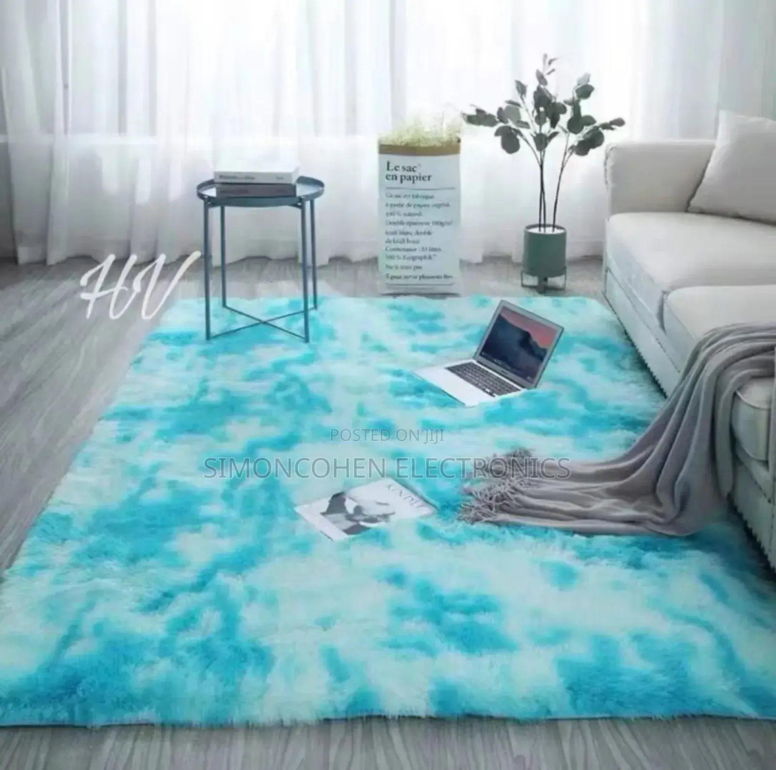Fluffy Patched Carpet 5 by 8