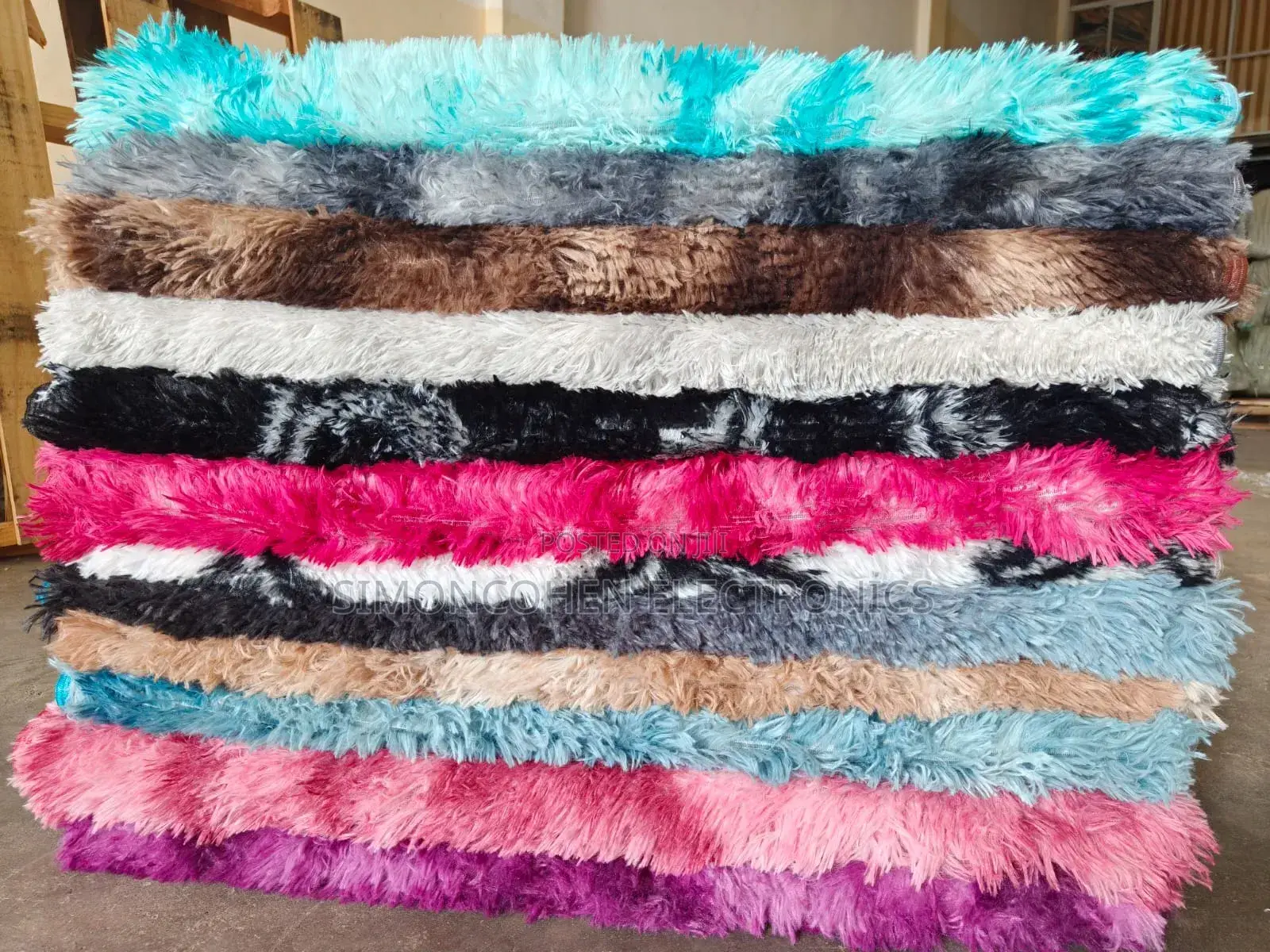 Fluffy Patched Carpet 5 by 8