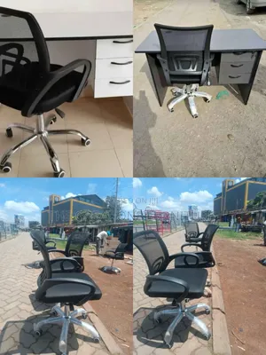 Elegant 1m Office Desk With Mesh Chair Qj6t