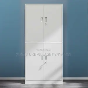 Cabinets:Tall Steel 4-Door Office Storage Cabinet