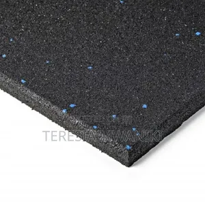 15mm Rubber  Gym Flooring - Blue  Fleck