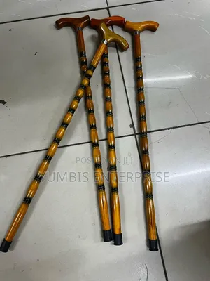 Stylish Wooden Light Brown Walking Sticks 1000 KSH