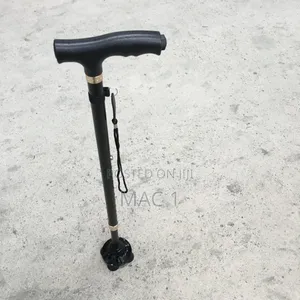Adjustable Walking Stick With Three Rubber Base Antislip