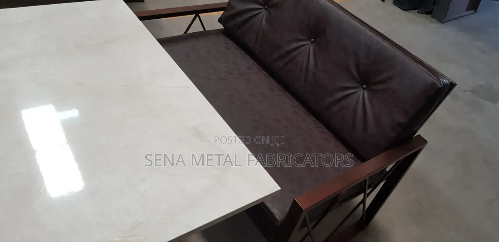 Restaurant Couches With Heavy Metal Frame.